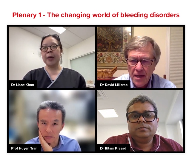Conference speakers for the session on the changing world of bleeding disorders