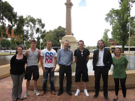 Alex with the South Australian HTC staff and community in 2012