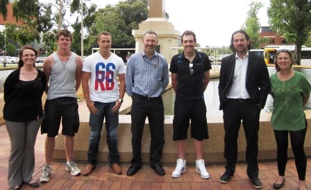 Alex and locals in Adelaide 2012