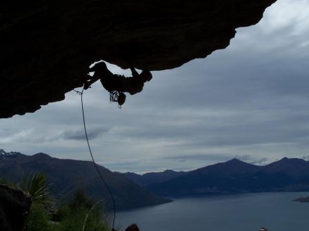Andrew rock climbing in New Zealand