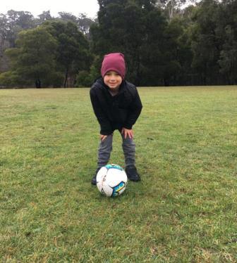 Christopher with soccer ball