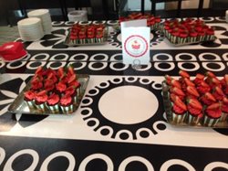 Conference red cakes