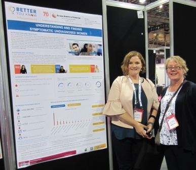 Kate and Suzanne at the NHF poster