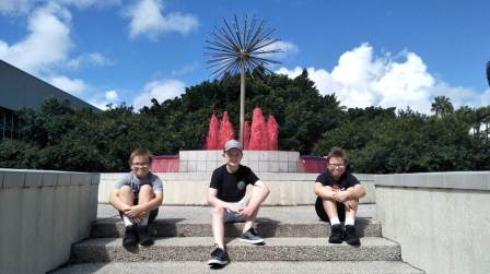 The Gonella boys at Mackay City Fountain