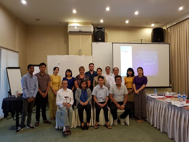 Meeting of Myanmar Haemophilia Patient Organisation and HFA volunteers