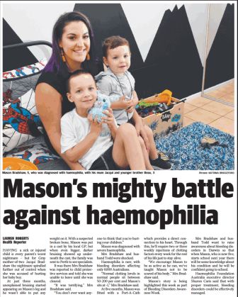 Masons mighty battle against haemophilia