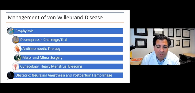 Management of von Willebrand disease