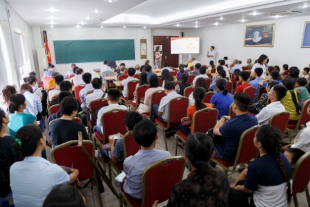 Education session with health professionals in Vietnam