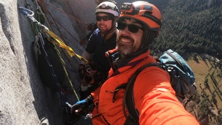 Andrew and Scott climbing El Capitan