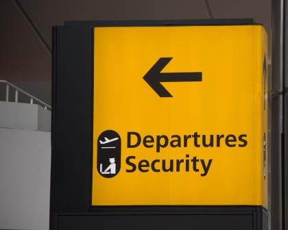 airport security sign