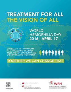 World Hemophilia Day 2016 poster