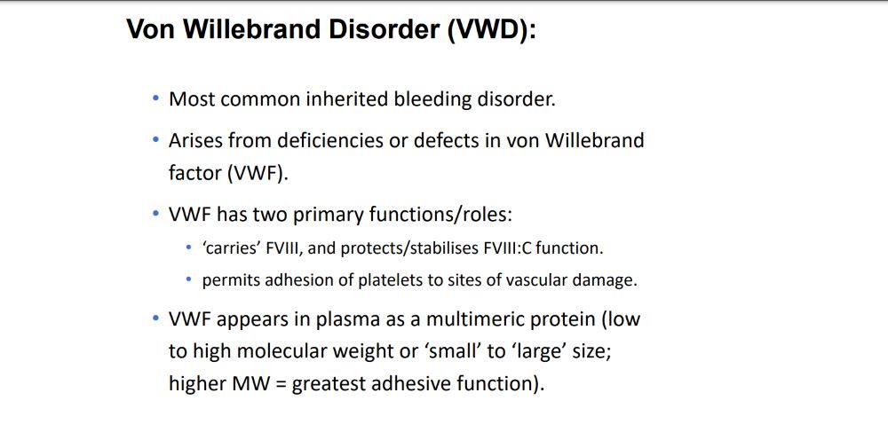 Von Willebrand Disorder (VWD)